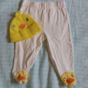 Baby Footie Pants & Hat, Infant Pants Photo Prop